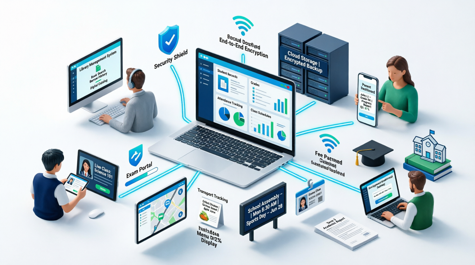 EduSync LMS - School Management System Dashboard